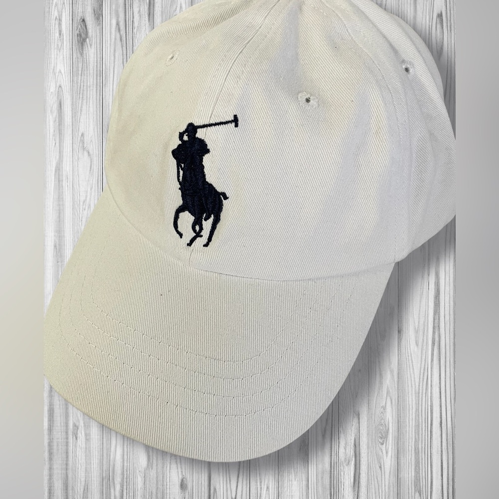 Polo by Ralph Lauren White and Black Hat Classic Design